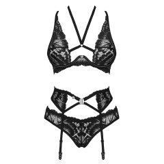 Obsessive Alessya - Lace Lingerie Set (Black)