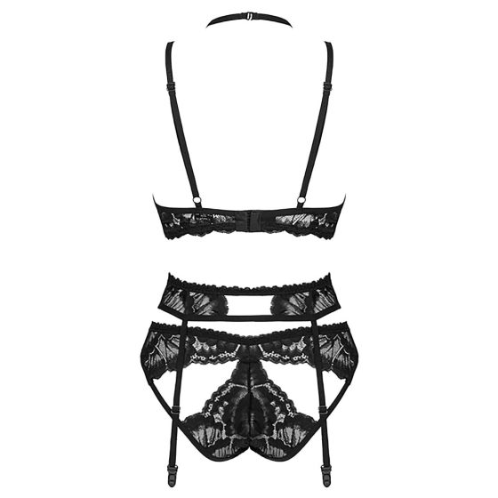 Obsessive Alessya - Lace Lingerie Set (Black)