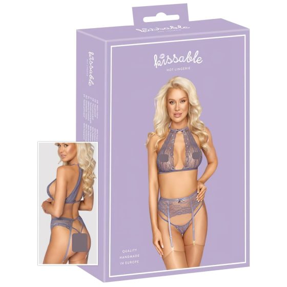 Kissable - Lace Lingerie Set (Purple)