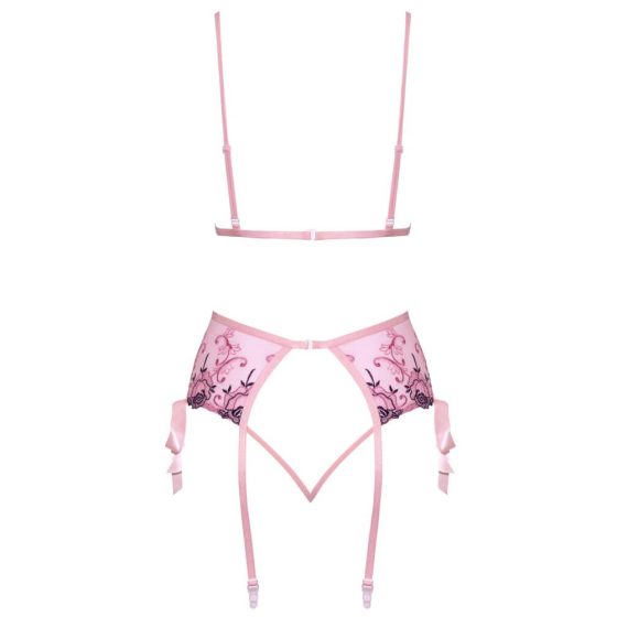 Kissable - Rose Embroidered Lingerie Set (Pink)