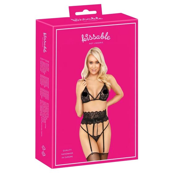 Kissable - Waistband Bra Set (Black)