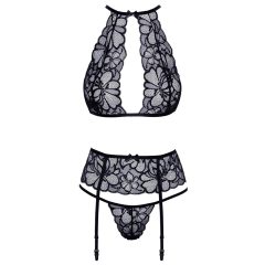 Kissable - Lace Bra Set with Choker (Black)