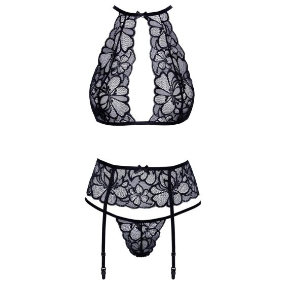 Kissable - Lace Bra Set with Choker (Black)