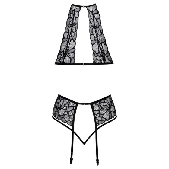 Kissable - Lace Bra Set with Choker (Black)