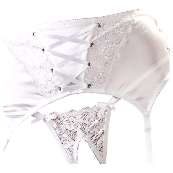 Cottelli - Lace Corset Lift Set (White)