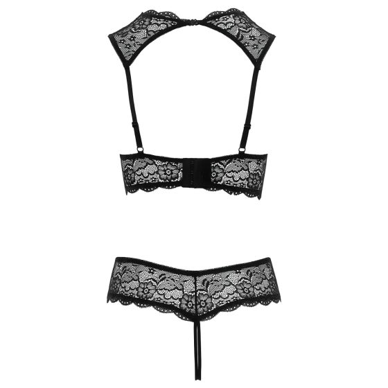 Cottelli - Open Bra Set (Black)