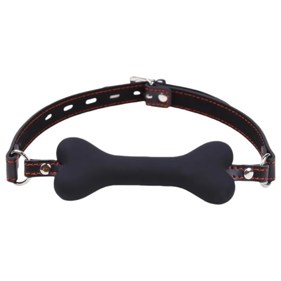 Ida Leather - Bone-Shaped Gag (Black)