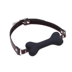 Ida Leather - Bone-Shaped Gag (Black)