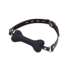 Ida Leather - Bone-Shaped Gag (Black)