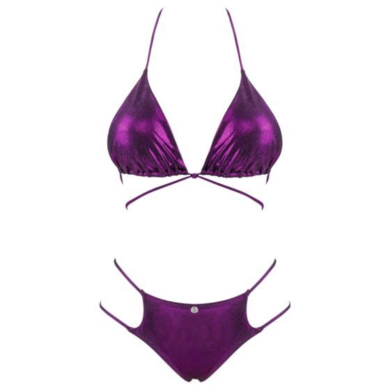 Obsessive Balitta - Shiny Halter Neck Bikini (Purple)