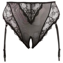 Cottelli Plus Size - Lace Garter Belt Panty (Black)