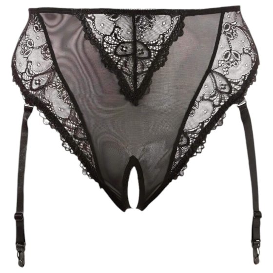 Cottelli Plus Size - Lace Garter Panties (Black)