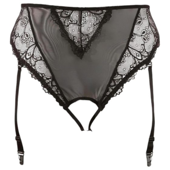 Cottelli Plus Size - Lace Garter Panties (Black)