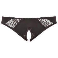 Cottelli Plus Size - Lace Open Panties (Black)