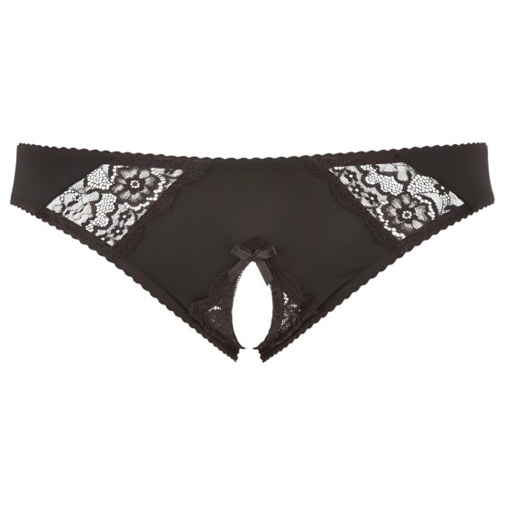 Cottelli Plus Size - Lace Open Panties (Black)