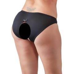 Cottelli Plus Size - Lace Open Crotch Panties (Black)