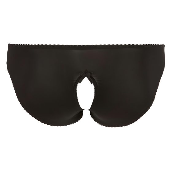 Cottelli Plus Size - Lace Open Crotch Panties (Black)