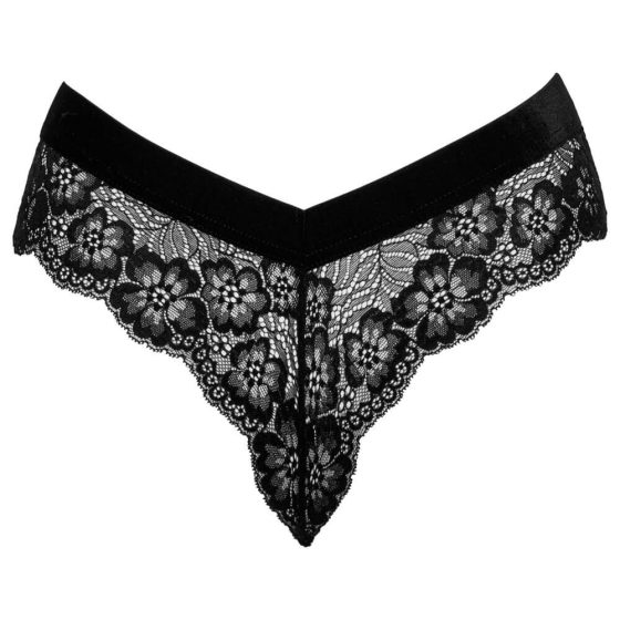 Cottelli Party - Lace Thong with Chains (Black)