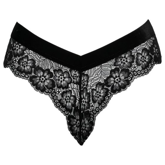 Cottelli Party - Lace Panties with Chains (Black)