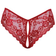 Cottelli - Open Lace Panties (Red)