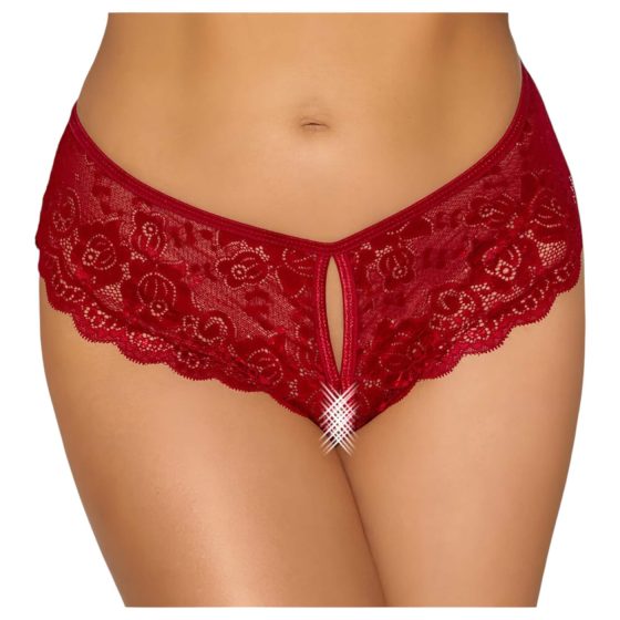 Cottelli - Open Lace Panties (Red)