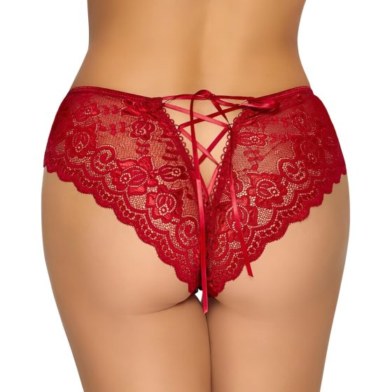 Cottelli - Open Lace Panties (Red)