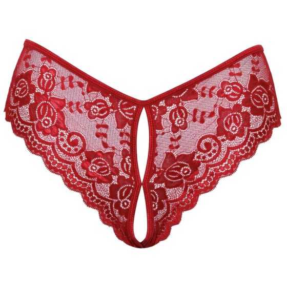 Cottelli - Open Lace Panties (Red)