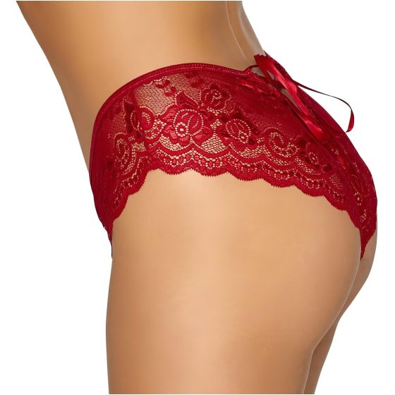 Cottelli - Open Lace Panties (Red)