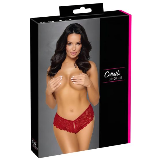 Cottelli - Open Lace Panties (Red)