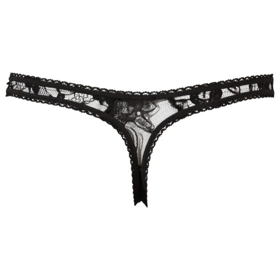 Cottelli - Lace Sex Thong (Black)