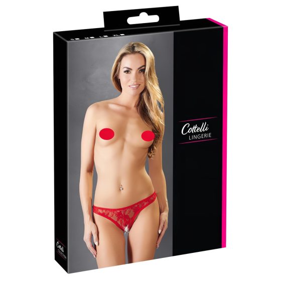 Cottelli - Lace Thong (Red)