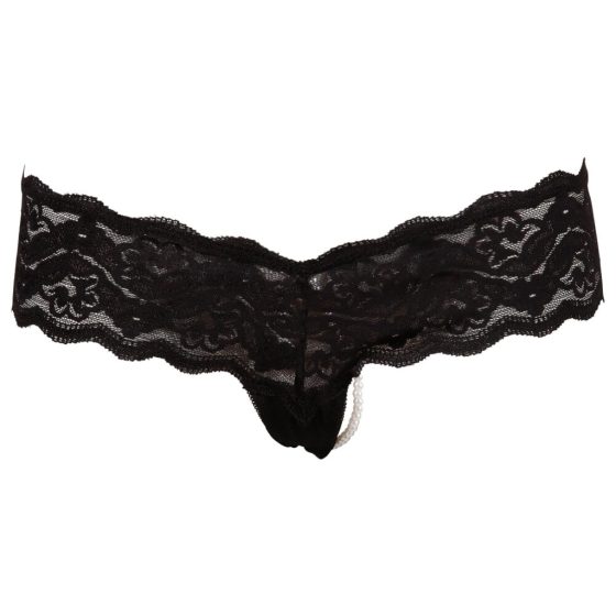 Cottelli - Pearl Lace Thong (Black)