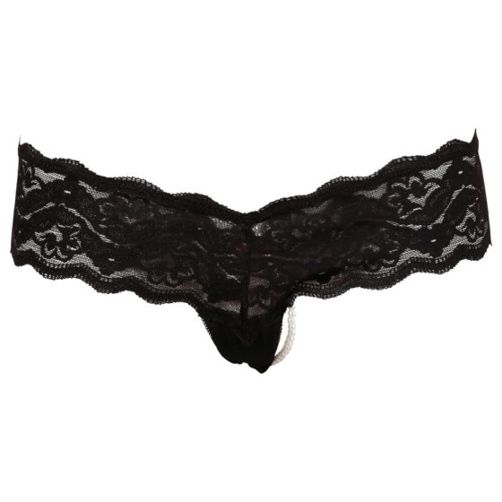 Cottelli - Beaded Lace Thong (black)