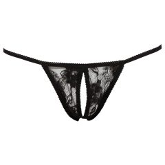 NO:XQSE - Open Lace Thong - Black (S-L)