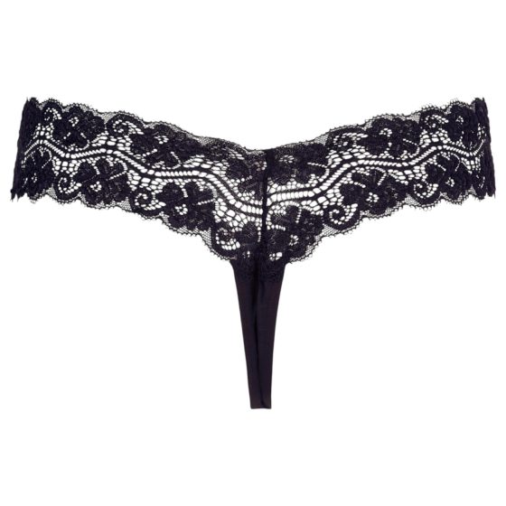 Cottelli - Double Pearl Lace Thong (Black)