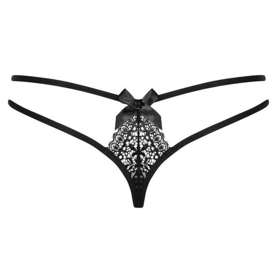 Obsessive Intensa - Double Strap Lace Thong (Black)