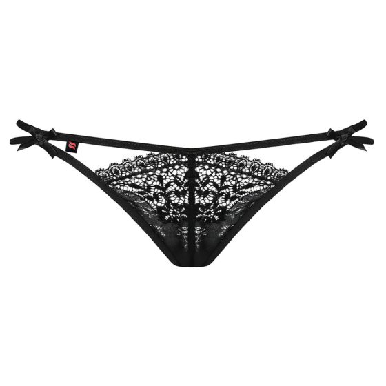 Obsessive Intensa - Double Strap Lace Thong (Black)