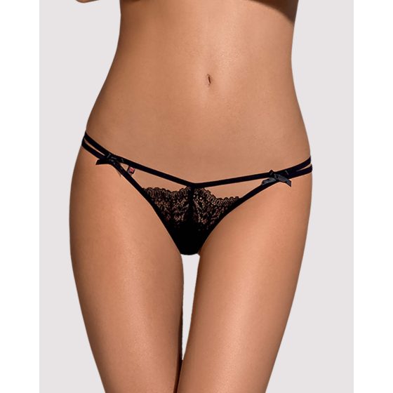 Obsessive Intensa - Double Strap Lace Thong (Black)