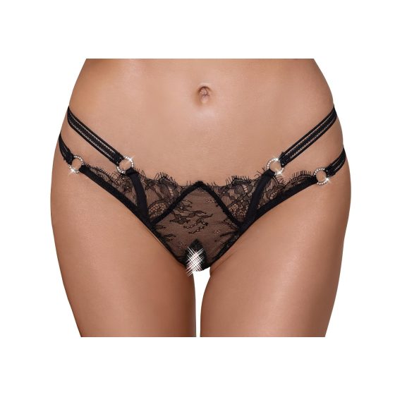 Cottelli - Luxury Open Ring Thong (Black)