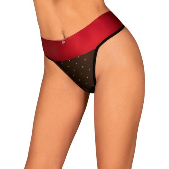 Obsessive Tienesy - Bow Thong (Black-Red)