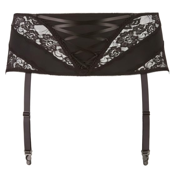 Cottelli Plus Size - Lace Corset Garter Belt (Black)