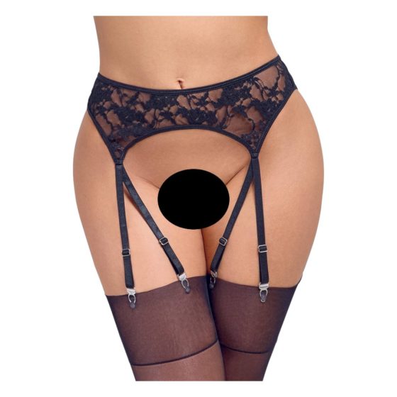 Cottelli - Lace Garter Belt (Black)