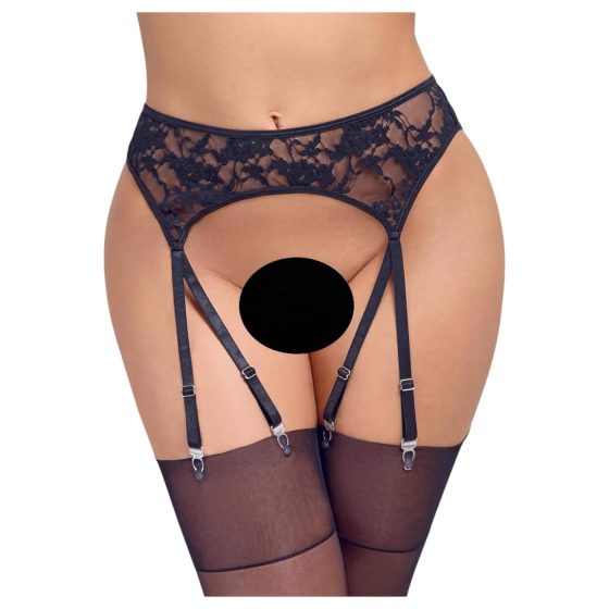 Cottelli - Lace Garter Belt (Black)