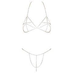 Cottelli - Rhinestone Chain Bikini (Silver)