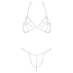 Cottelli - Rhinestone Chain Bikini (Silver)