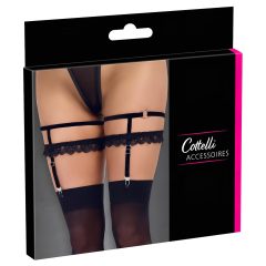 Cottelli - Decorative Garter Belt (Black)