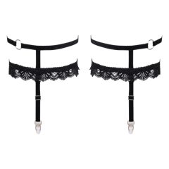 Cottelli - Decorative Garter Belt (Black)