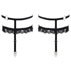 Cottelli - Decorative Garter Belt (Black)