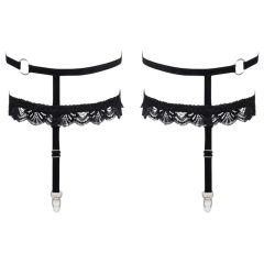 Cottelli - Decorative Garter Belt (Black)