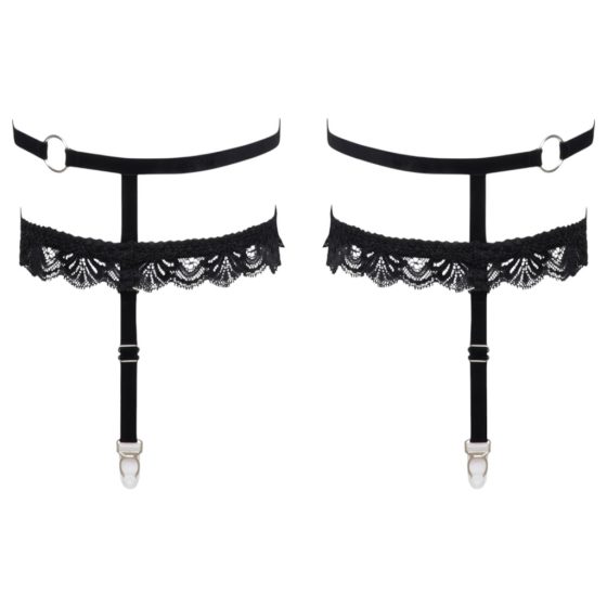 Cottelli - Decorative Garter Belt (Black)